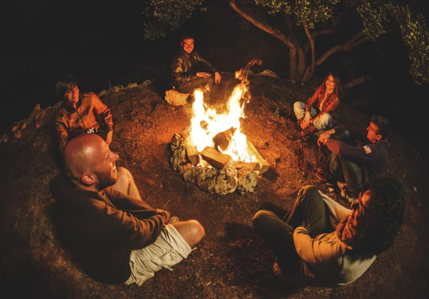 Telling stories around the campfire