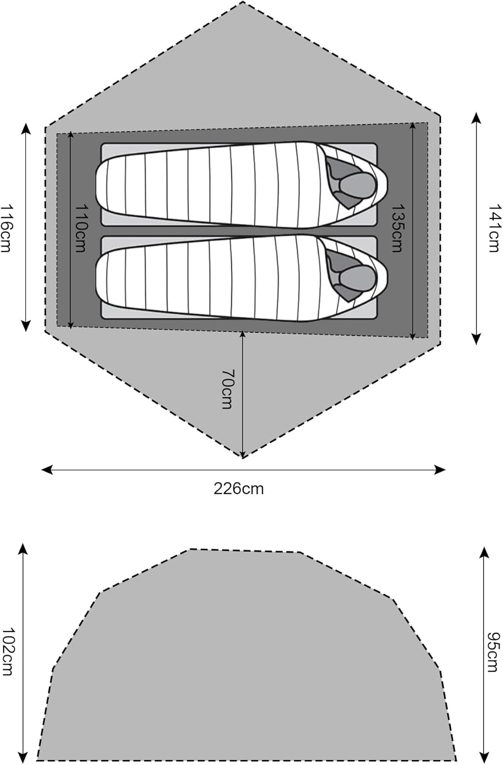Horizon Lite 2 Tent Sizing