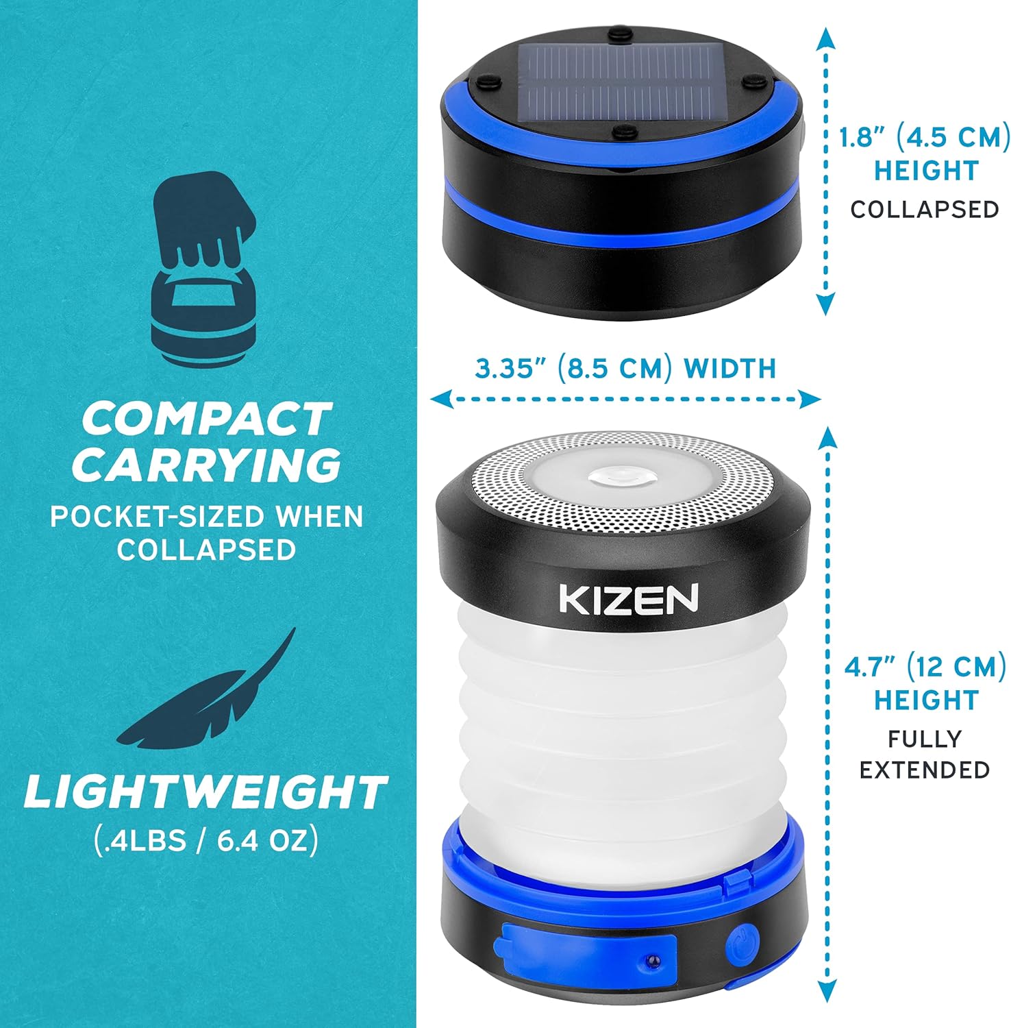 Kizen solar lantern measurements