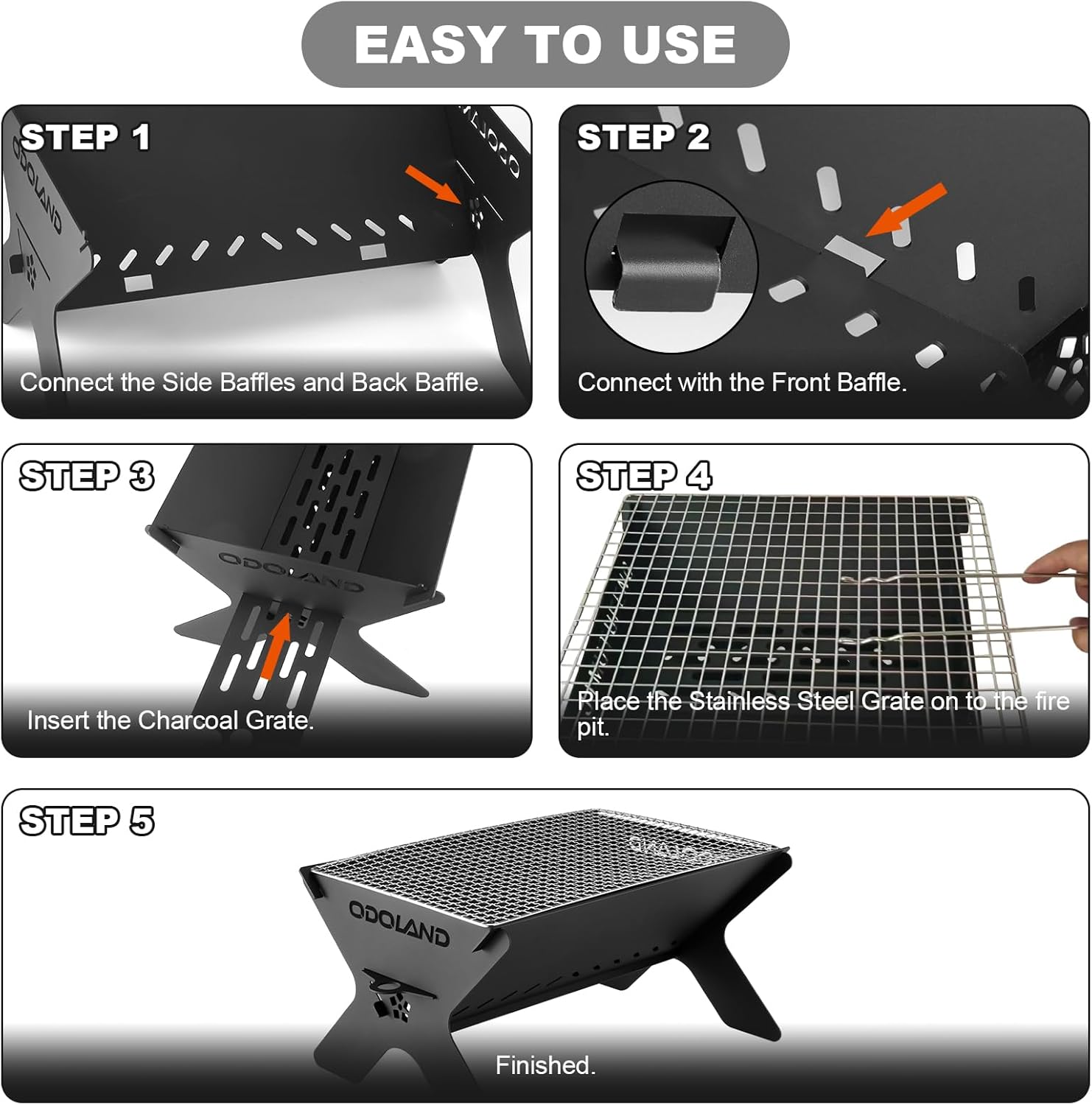 How to put the Odoland Camping Grill together