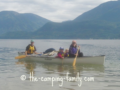 canoe camping family