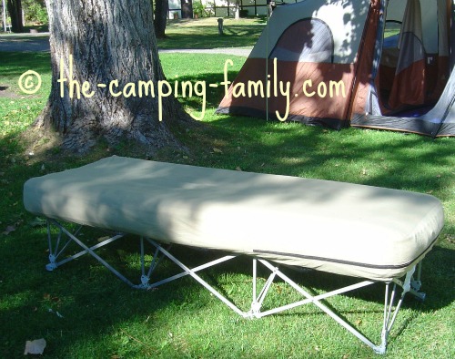 camping cot with inflatable mattress