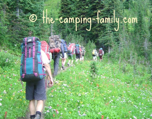 hikers with backpacks hikers with backpacks