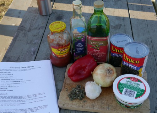 ingredients on picnic table
