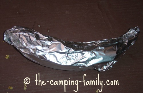 banana wrapped in foil