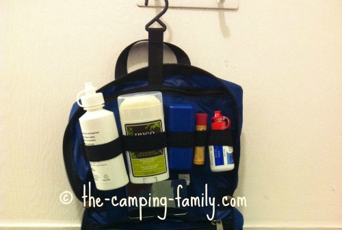 bathroom toiletries kit with hook