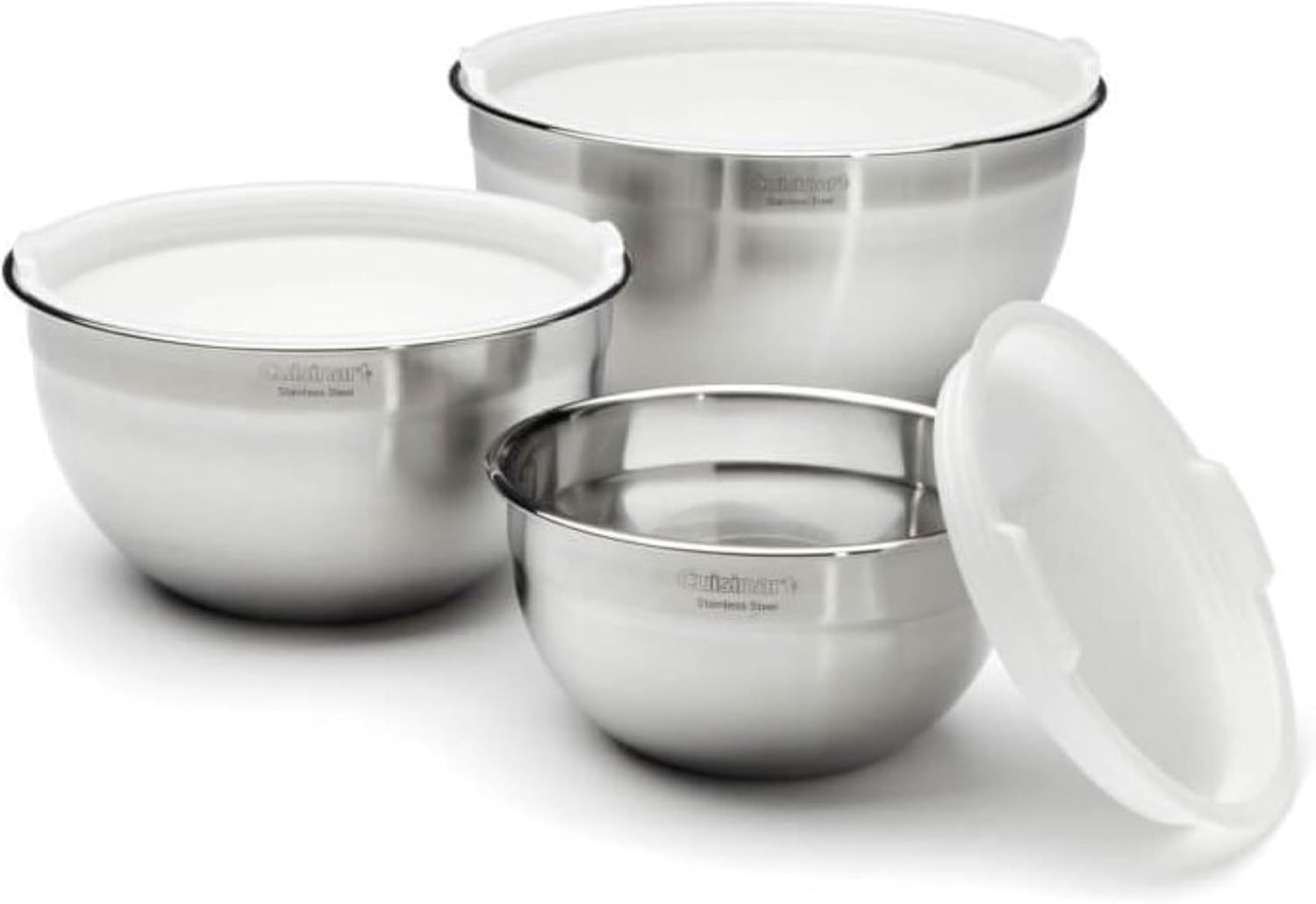 set of stainless steel bowls