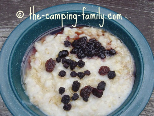 homemade oatmeal in green bowl