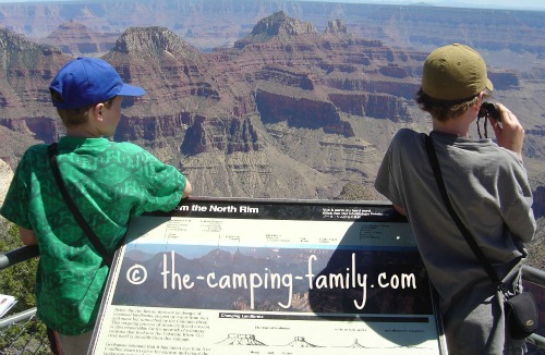 boys at Grand Canyon viewpoint