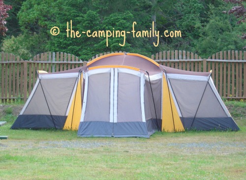 multi-room cabin style tent