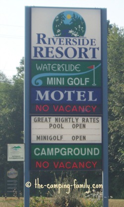 campground sign