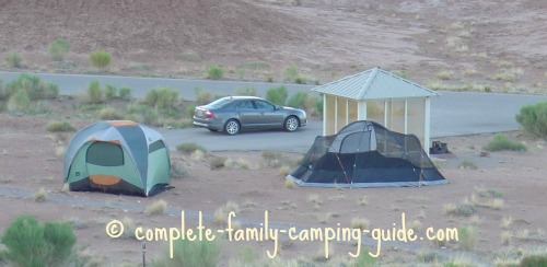 camping in the desert