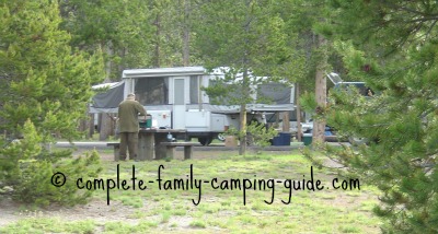 campsite at Yellowstone National Park