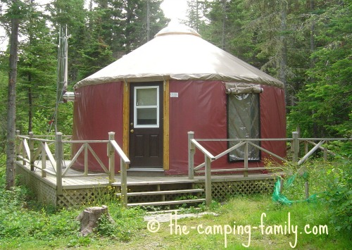 camping yurt A brown camping yurt