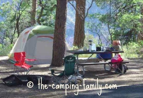 tent in campsite