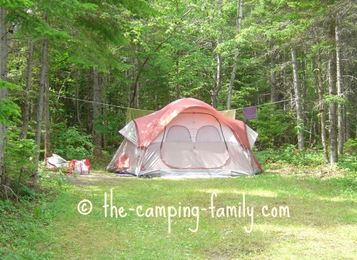 tent in campsite