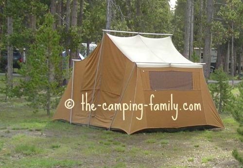 orange canvas tent