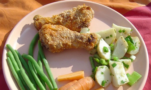 picnic supper on plate