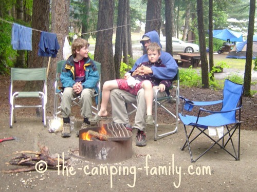 camping on a cool day