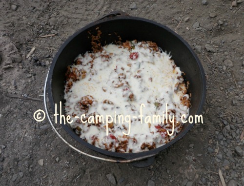 Dutch oven rice pizza