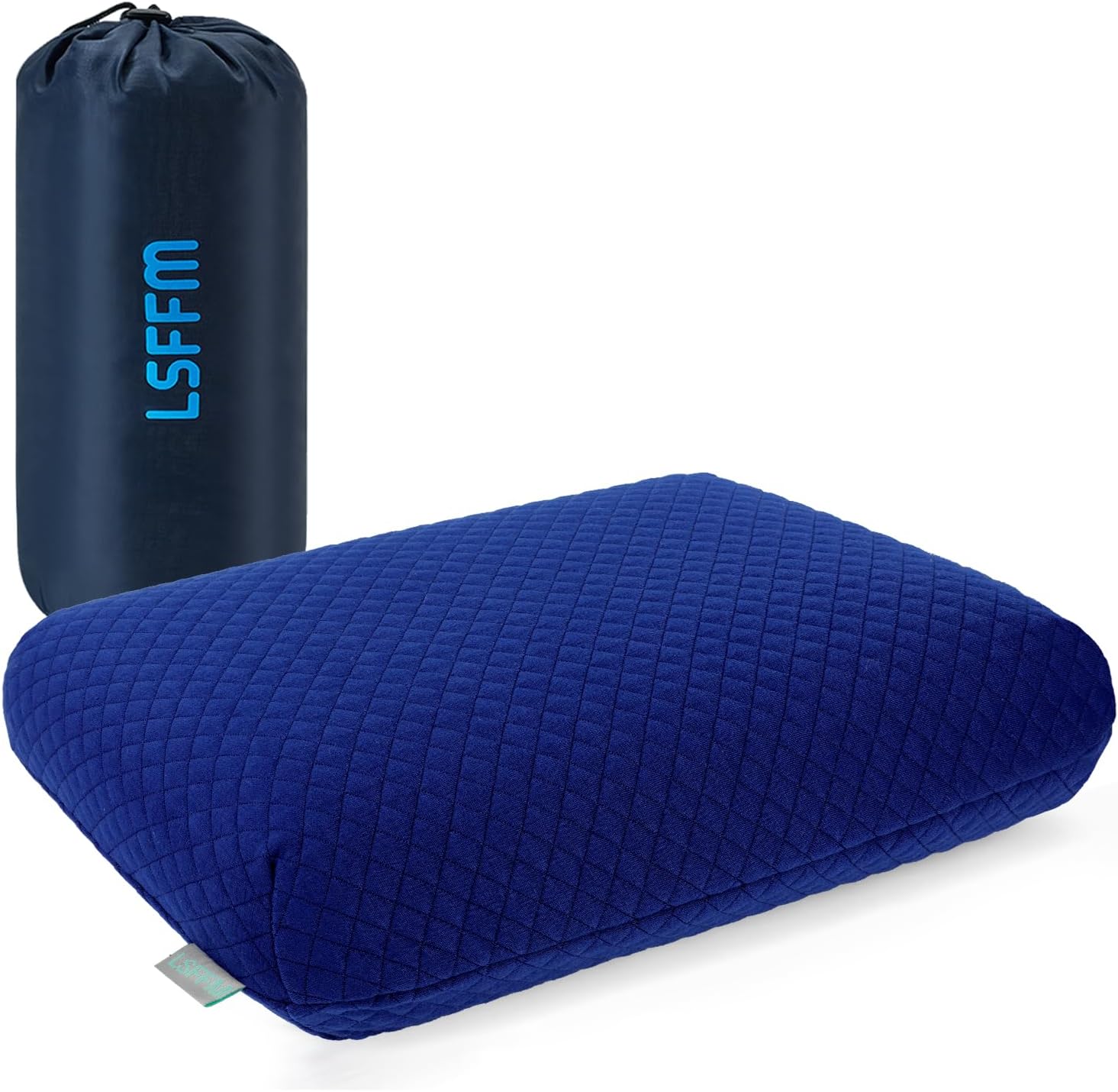 A blue Folding camping pillow 2025
