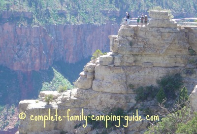 A viewing platform looking out over the Grand Canyon A viewing platform looking out over the Grand Canyon