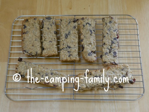 granola bars on wire rack