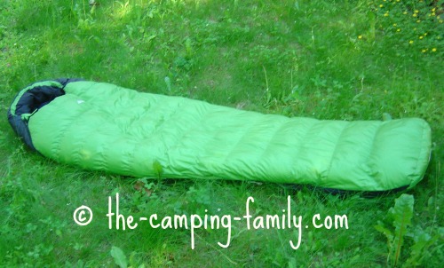 green down sleeping bag