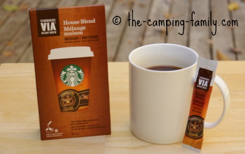 packet of Starbucks ready brew coffee