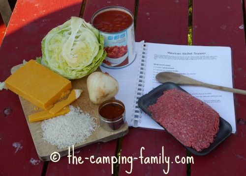 ingredients for Mexican Skillet Supper