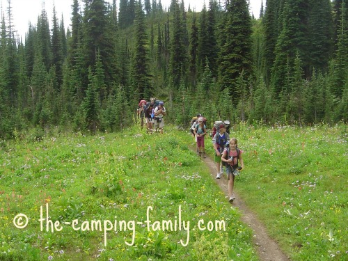 hikers on trail