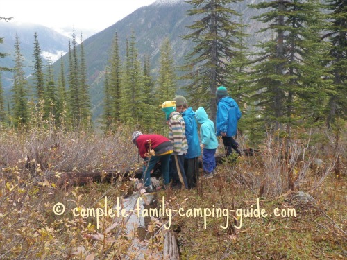 children hiking