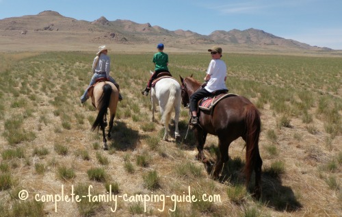 horseback riding on Antelope Island