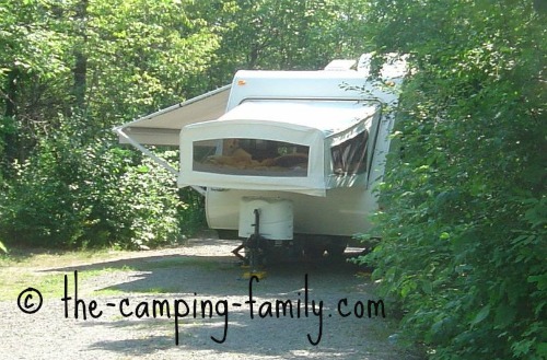 hybrid travel trailer with canopy
