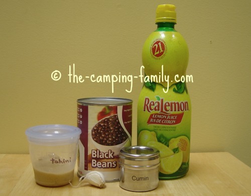 ingredients for Black Bean Hummus