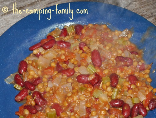 Lentil Skillet Supper on plate