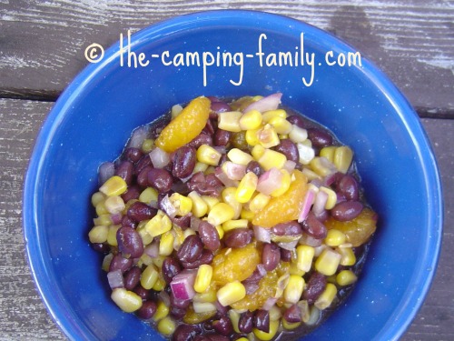 Mandarin Black Bean Salad in bowl