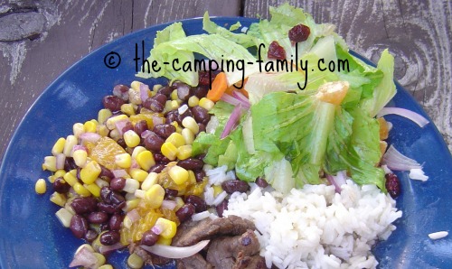 Mandarin Black Bean Salad as side dish