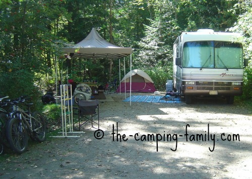 motorhome in campsite