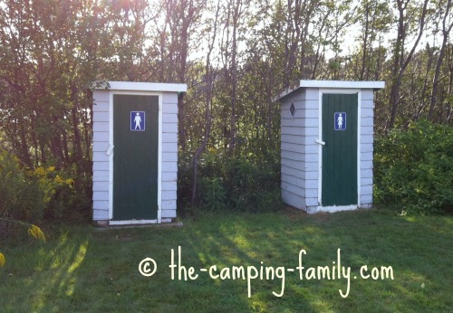 two outhouses