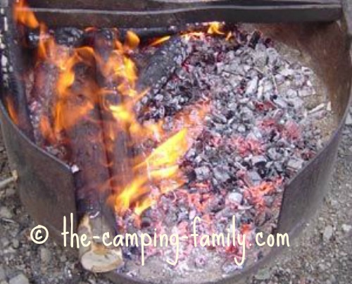 perfect campfire coals