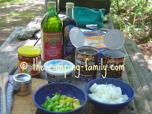 ingredients for Balsamic Black Beans