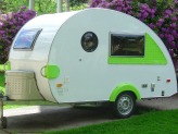 A small teardrop towed RV