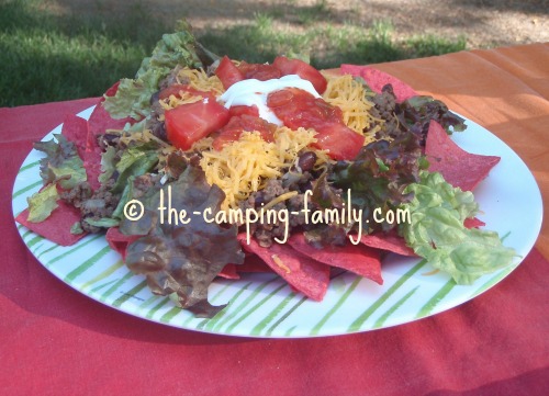 Taco Salad on a plate