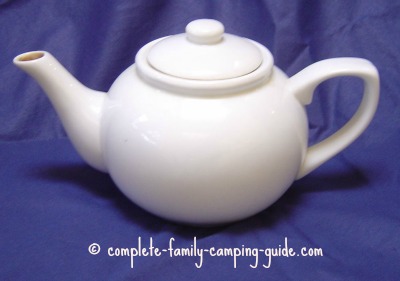 white teapot