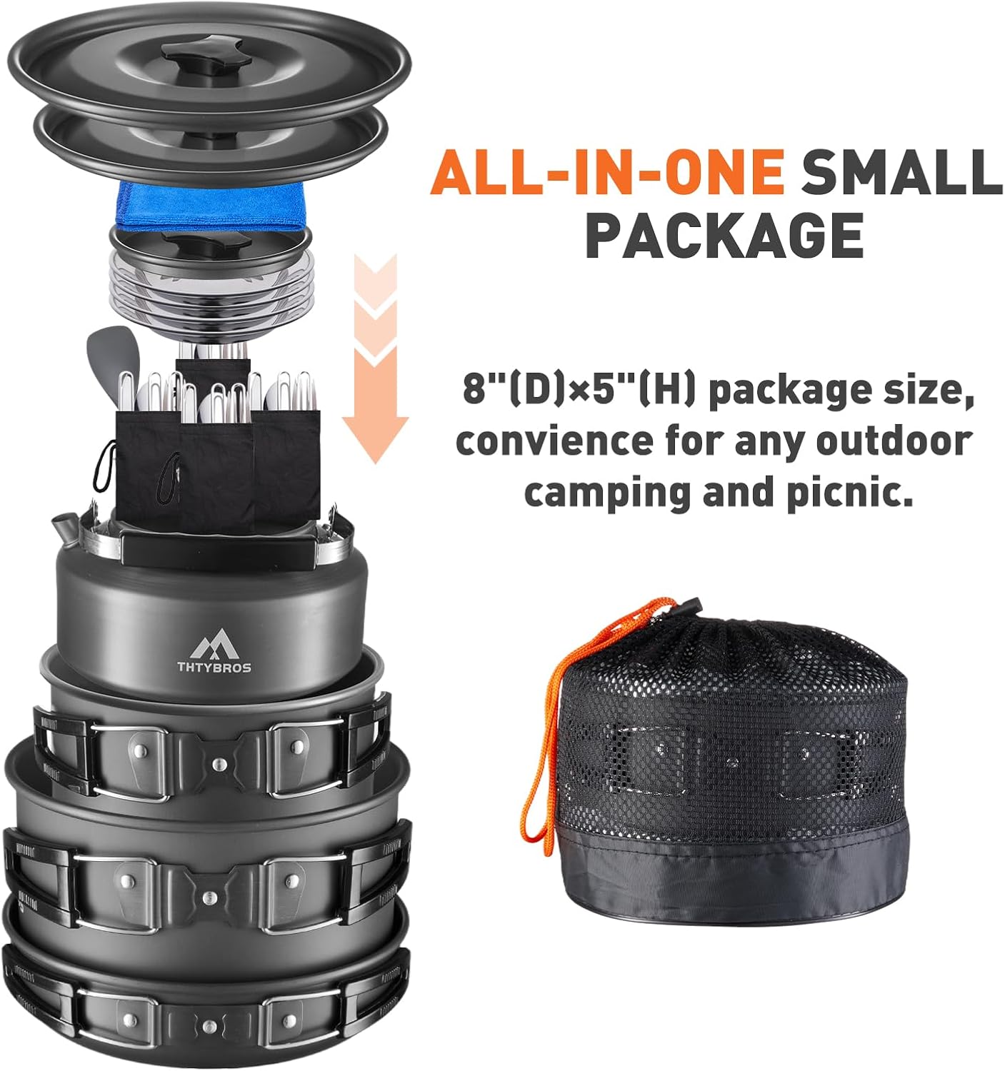 Thtybros compact cookware set