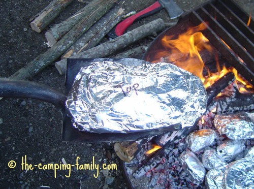 tin foil dinner on spade