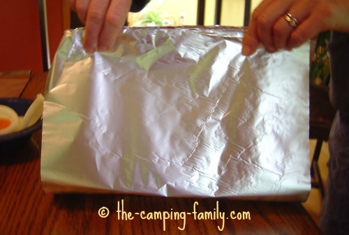wrapping foil packet in a second layer of foil