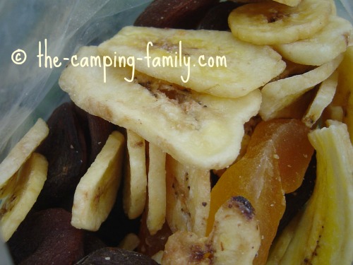 trail mix with banana chips