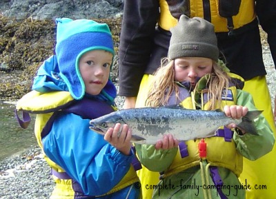 kids with fish